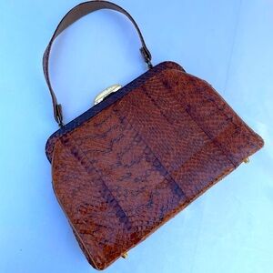 1950s vintage snakeskin handbag purse